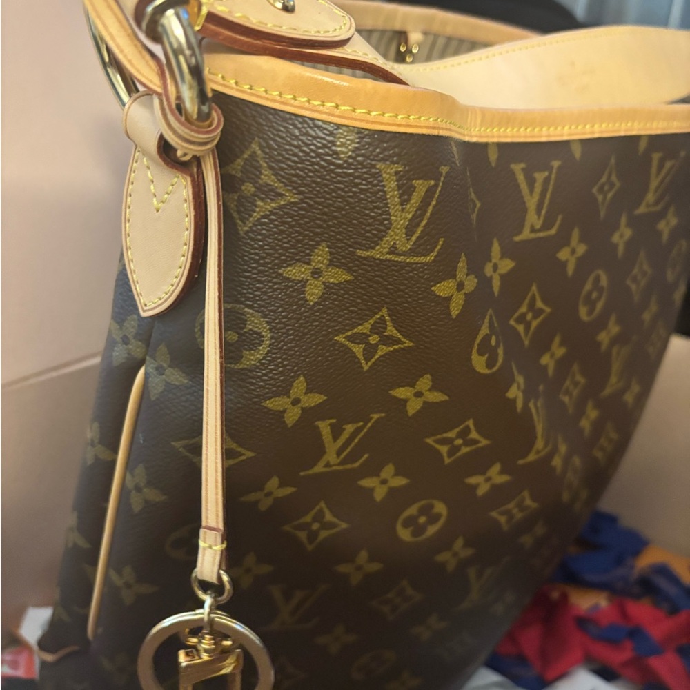 Louis Vuitton Monogram Shoulder Bag with Gold Accents